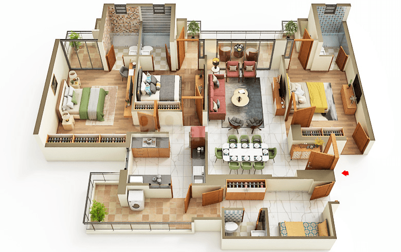 3.5 BHK + 3T Apartment