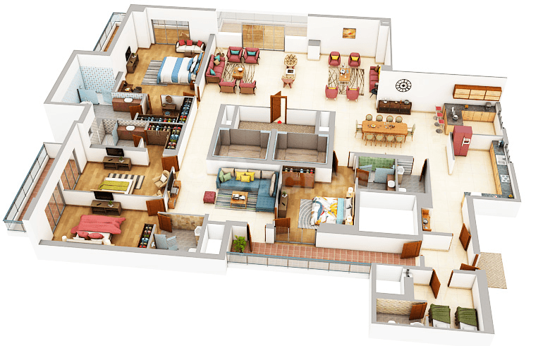 4 BHK apartment of Trump Tower 2